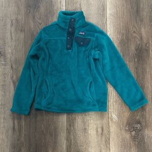Patagonia Kids Teal Fleece Pullover